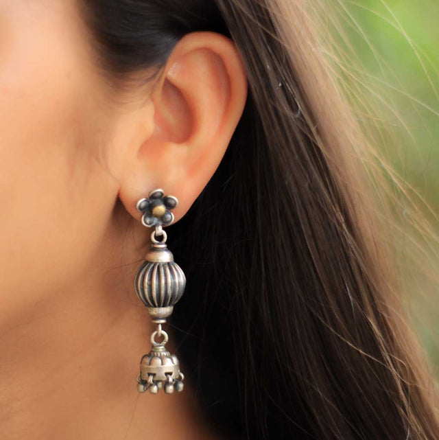 Moh 3 Layered Quirky Jhumkis