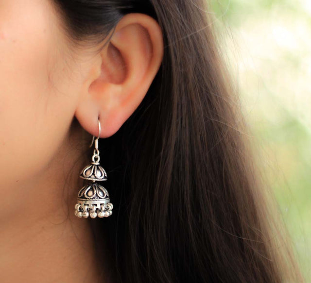Anvaya Two Layered Ghunghroo Jhumki model