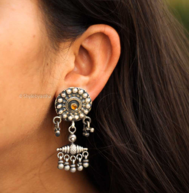 Mizoya Embossed Ghughri Earrings