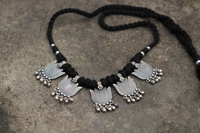 Anvaya Multi Lotus Tribal Necklace