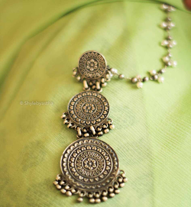 Anvaya Flower Art Layered Classic Earrings
