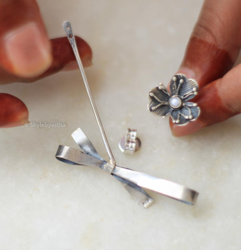 Qurbat Flower Knot Earrings