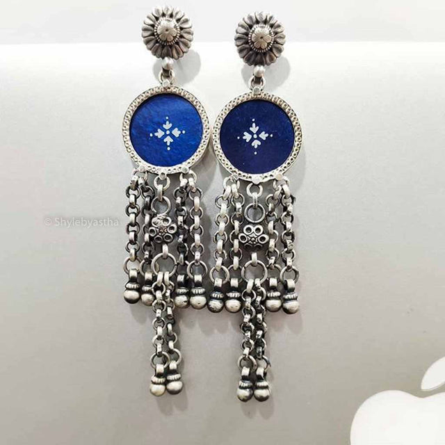 Jhumri Handpainted Ghughri Earrings
