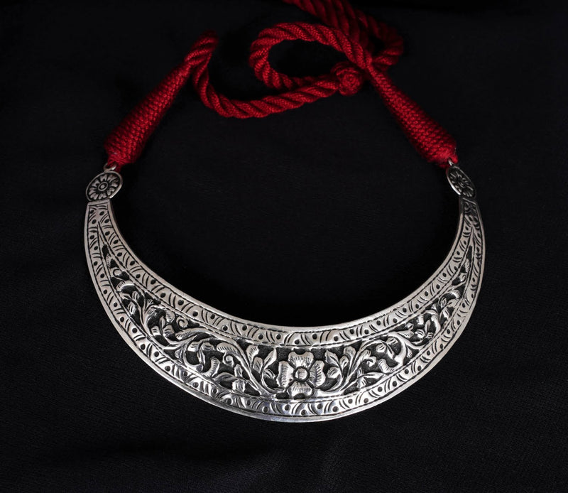 92.5 sterling silver Tattva Chitai Flower Intricate Versatile Necklace, view 5