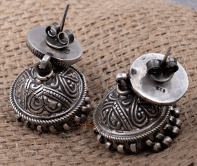 Dulari Peacock Motif Intricate Jhumki