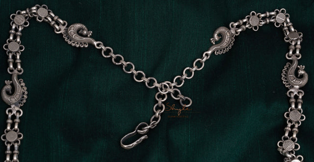 Anvaya Peacock Detailed Ghughri Classic Necklace