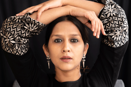 Adya Leaf Motif Quirky Drop Earrings primary