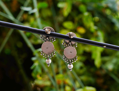 Mizoya Concentric Layered Ball Drop Earrings