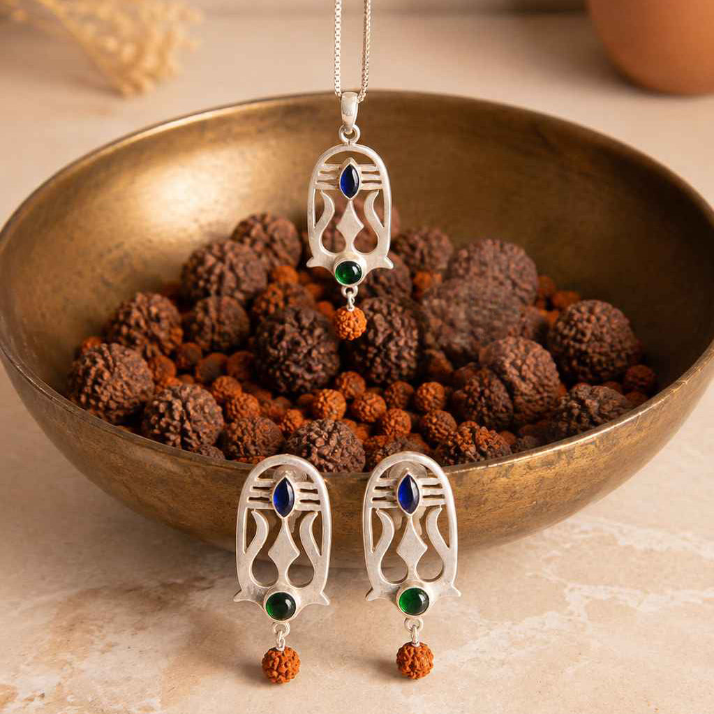 Shivoham Trishul Necklace Set