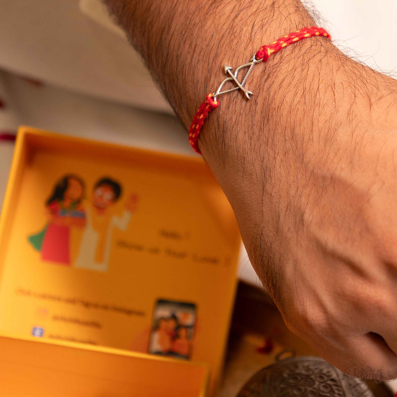 925 pure silver Shri Ram baan astra rakhi, alternate view
