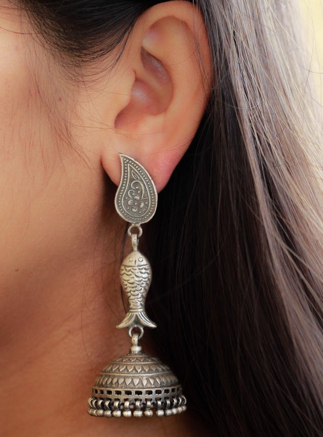 Dulari Intricate Matsaya Jhumka model