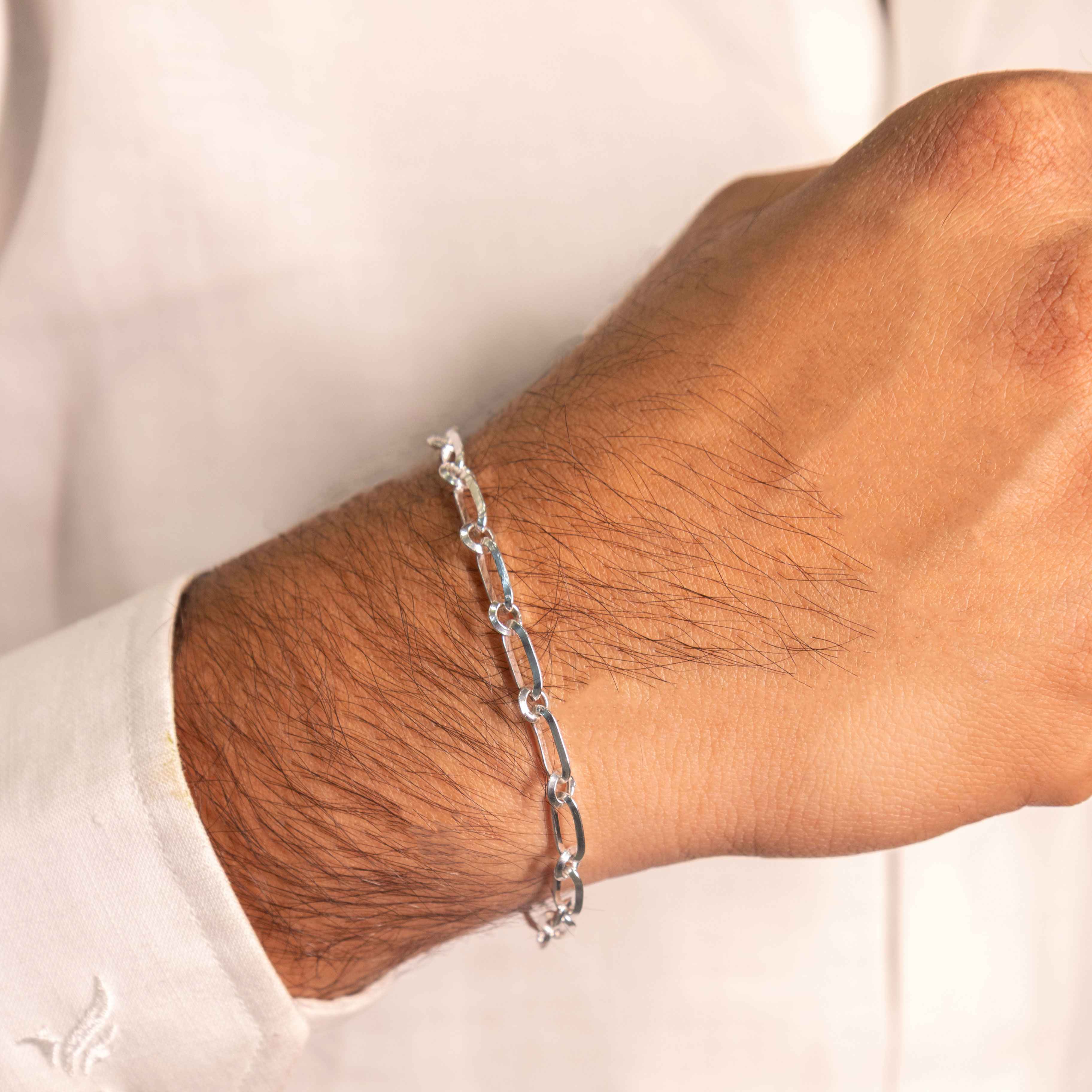 Sutra Flat Link Men Bracelet