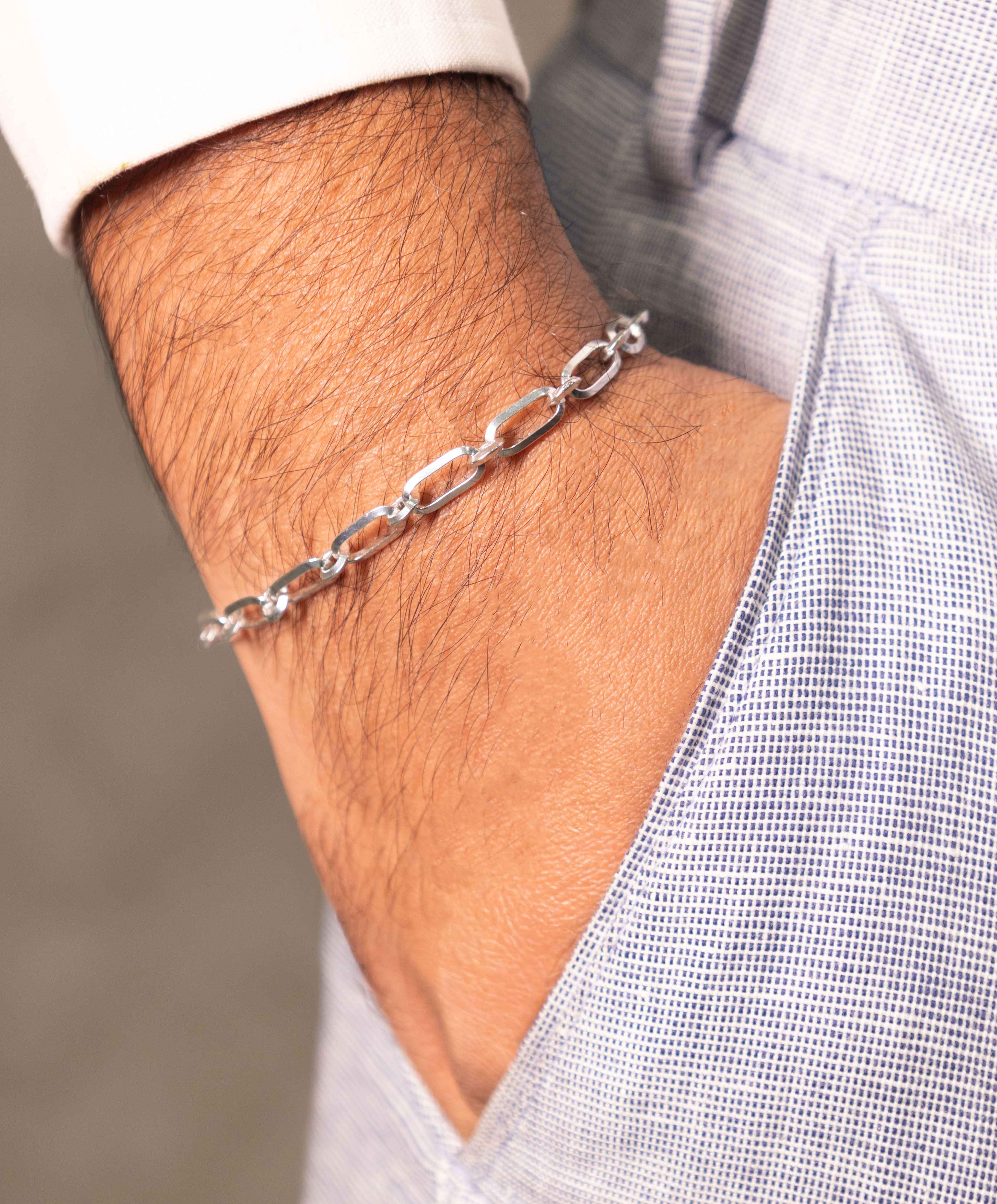 Sutra Flat Link Men Bracelet