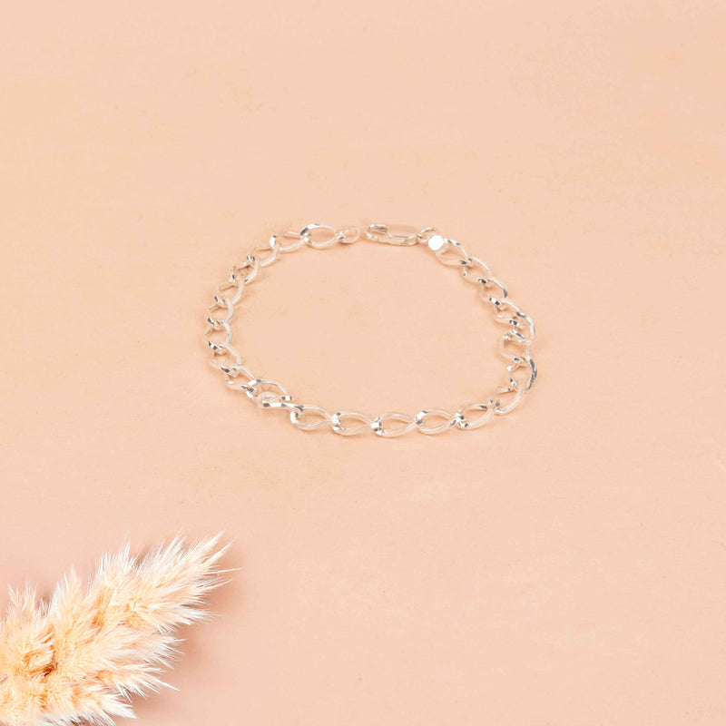 Sutra Oval Link Men Bracelet