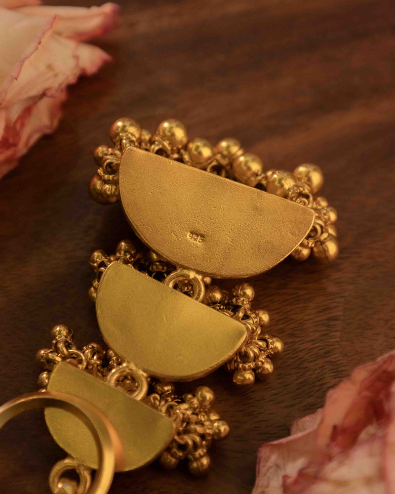 Tattva Intricate Chitai Layered Gold Plated Satka