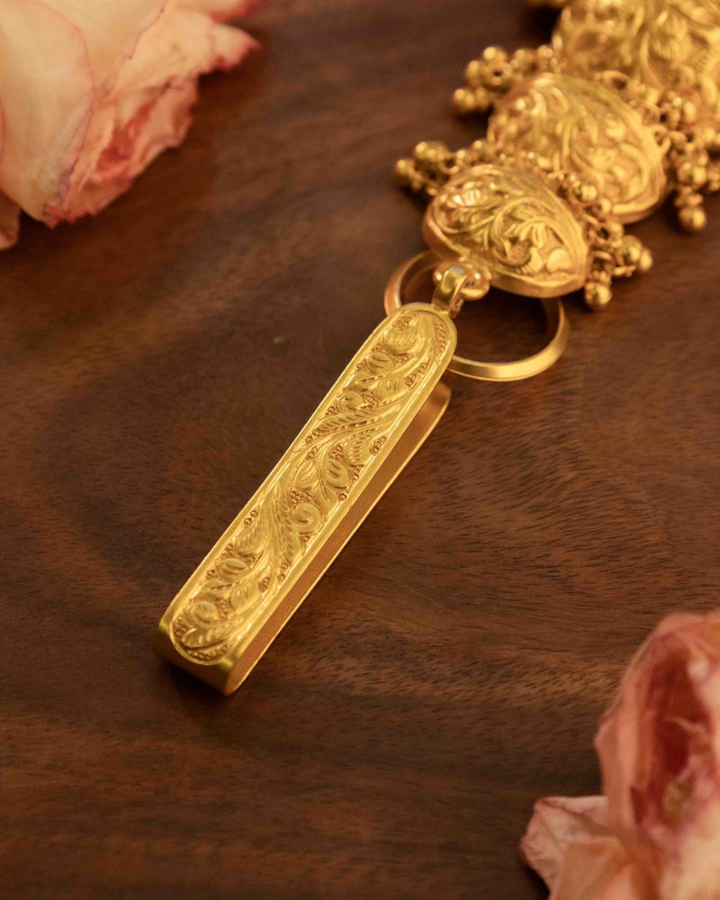 Tattva Intricate Chitai Layered Gold Plated Satka