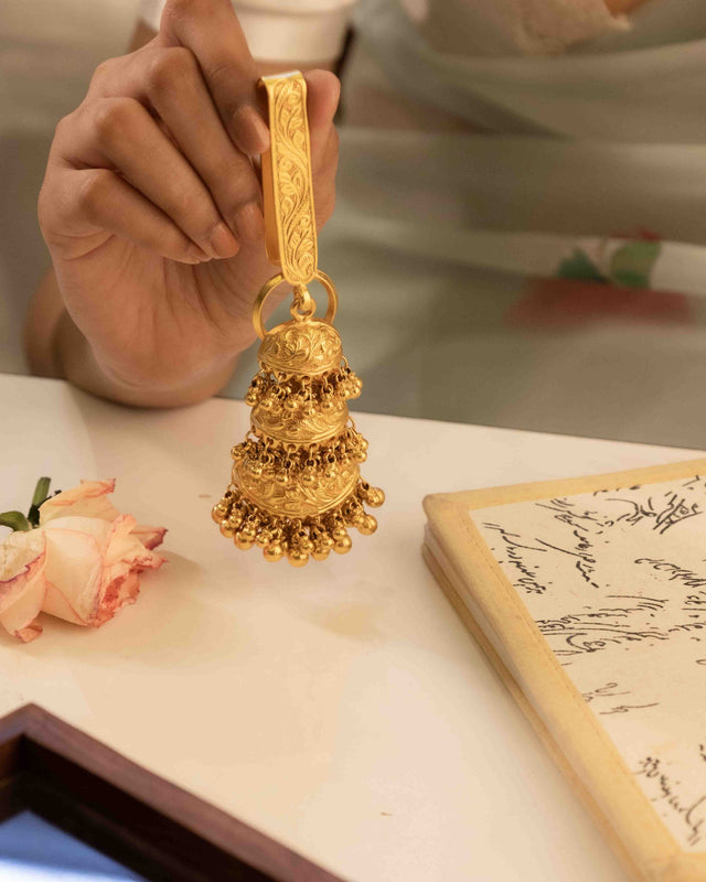 Tattva Intricate Chitai Layered Gold Plated Satka