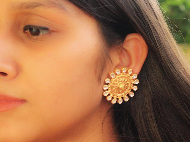 Tattva Kundan Flower Studs