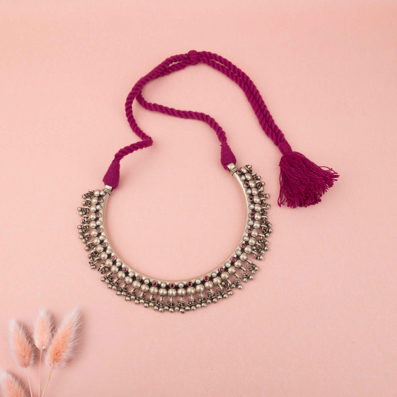 Tattva Pearl Pink Ghughri Drop Classic Hasli