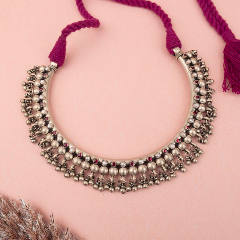 Tattva Pearl Pink Ghughri Drop Classic Hasli