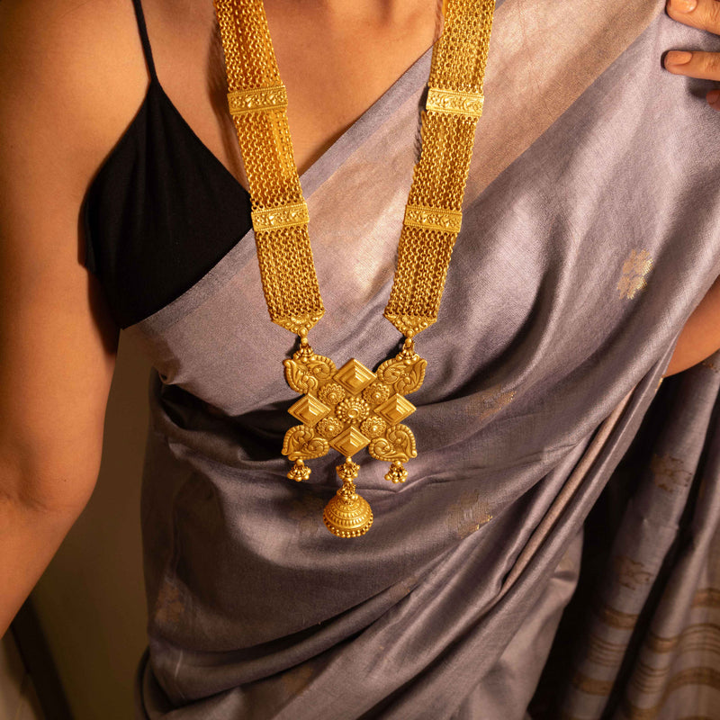 Tattva Statement Jhumki Drop Chain Cluster Necklace
