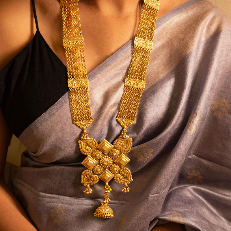 Tattva Statement Jhumki Drop Chain Cluster Necklace