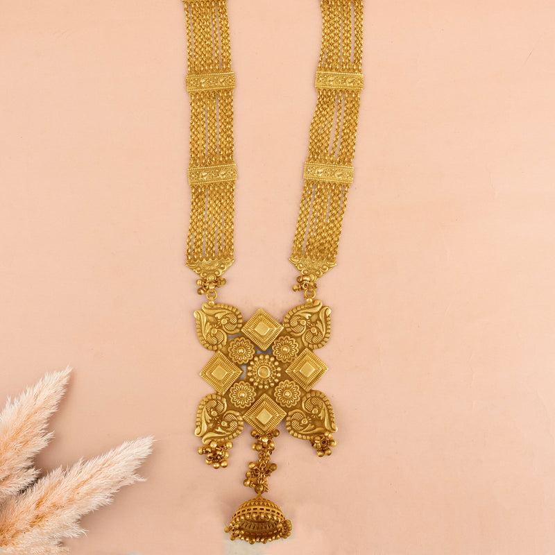 Tattva Statement Jhumki Drop Chain Cluster Necklace