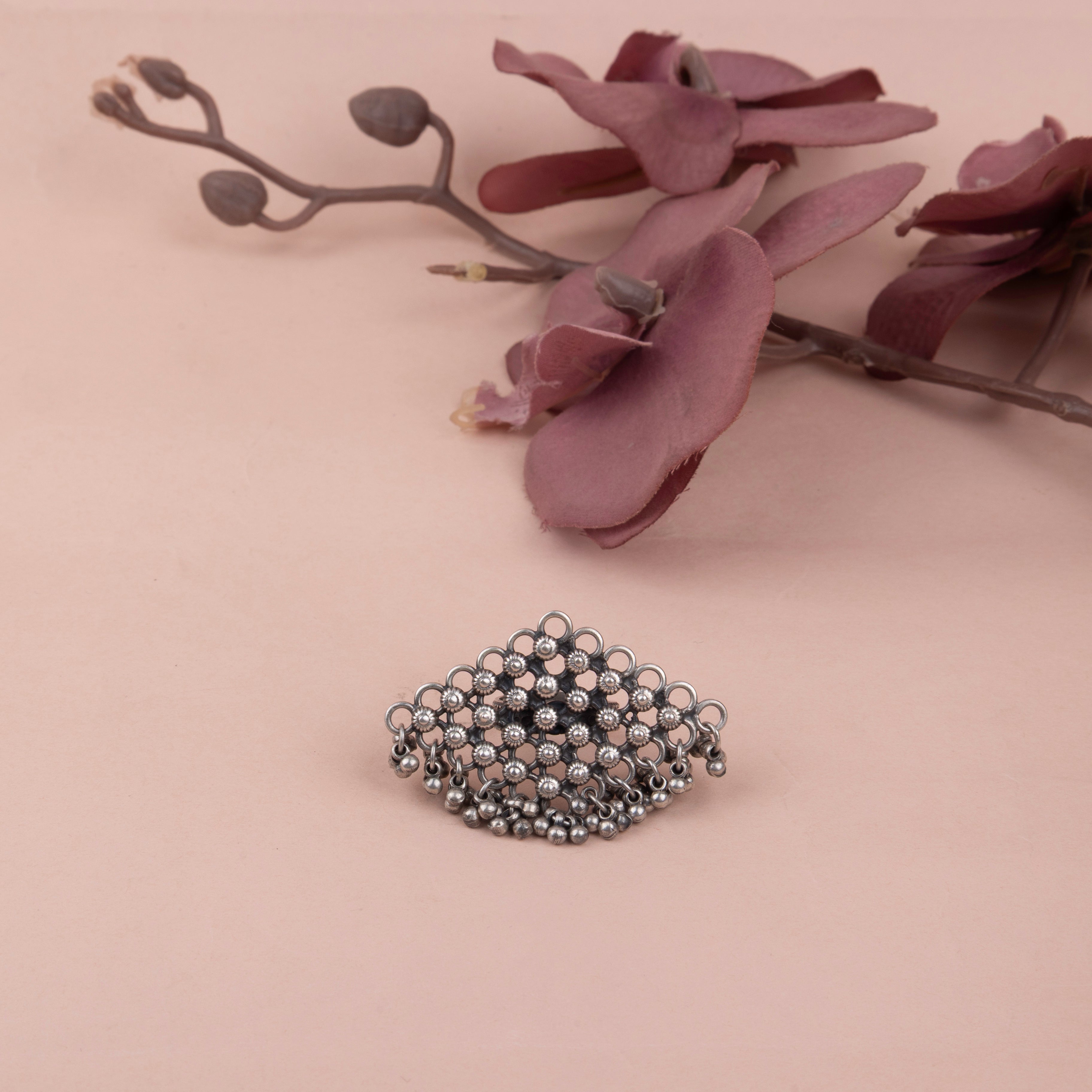 Tattva Intricate Jali Ghughri Statement Ring