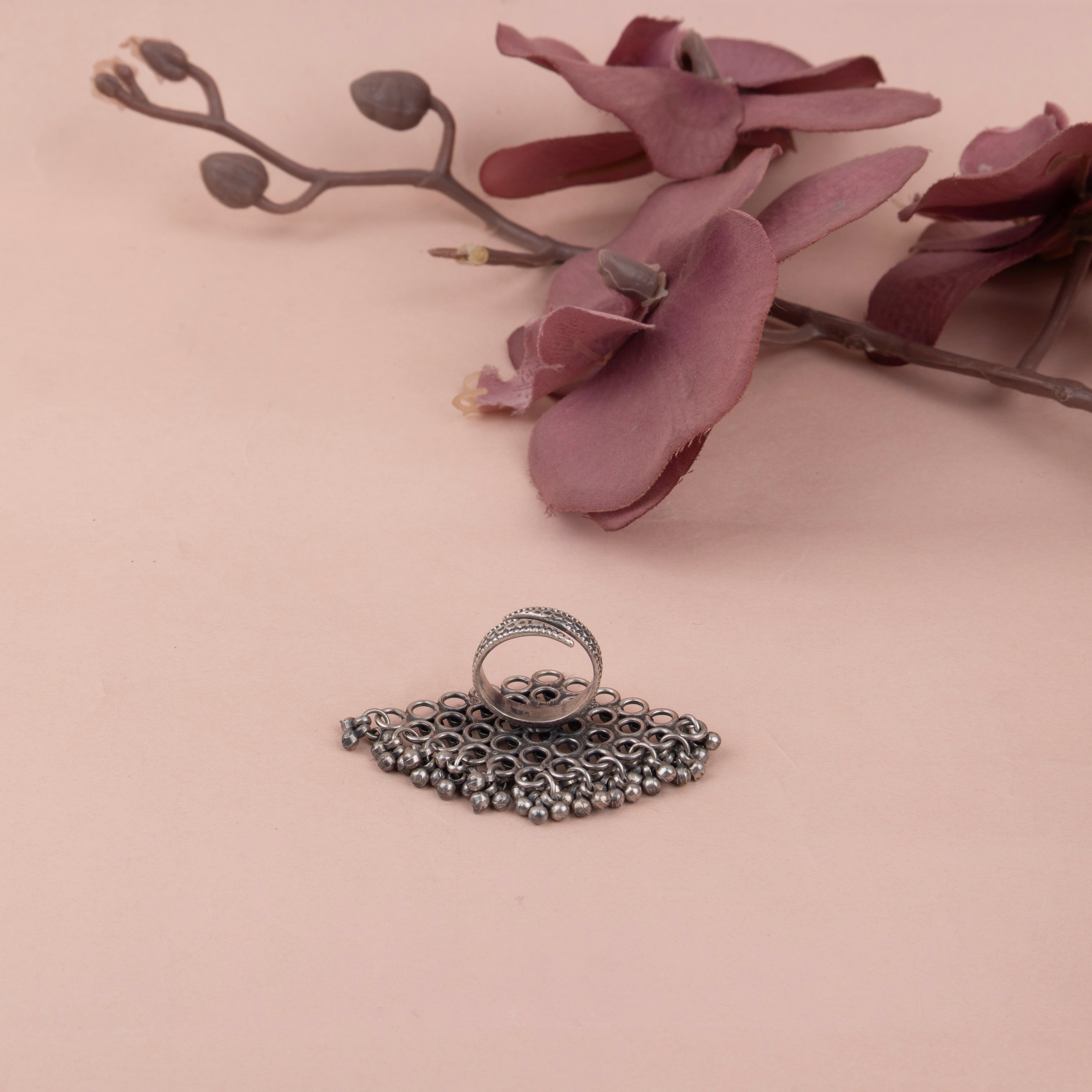Tattva Intricate Jali Ghughri Statement Ring