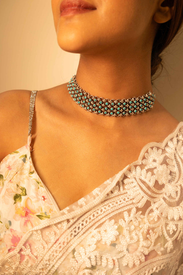 Tattva Jadau Turquoise Timeless Choker