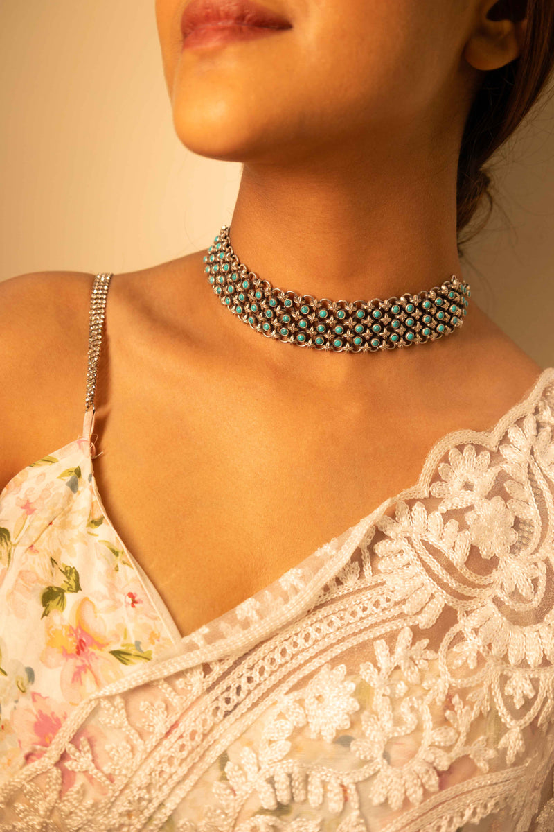 Tattva Jadau Turquoise Timeless Choker