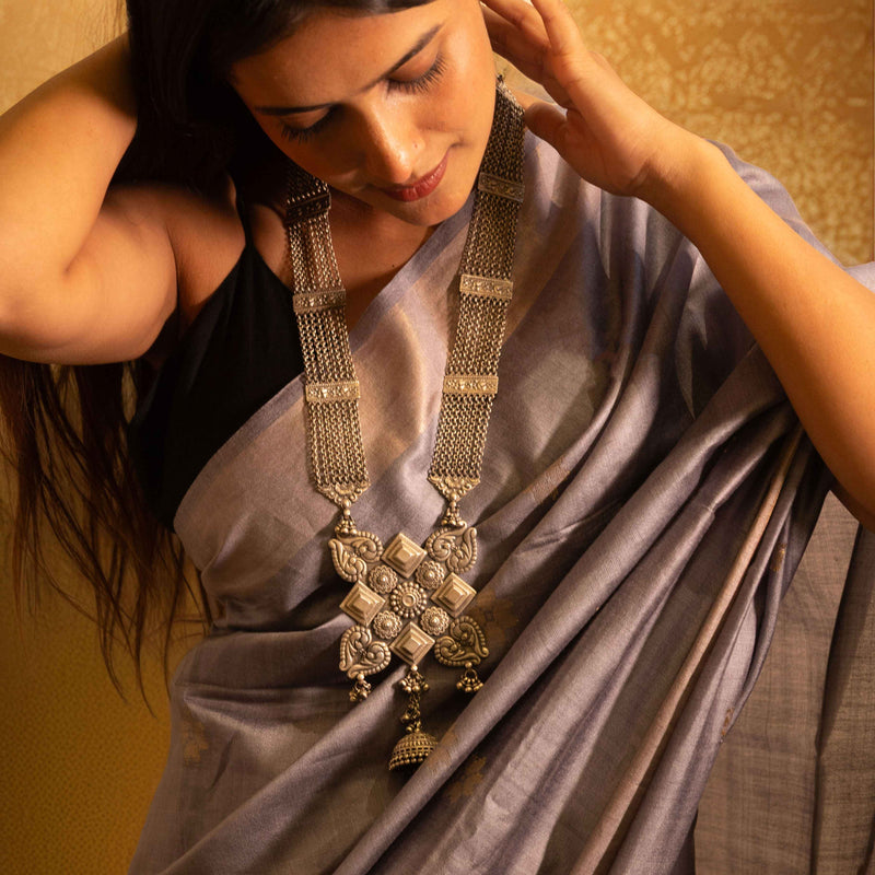 Tattva Statement Jhumki Drop Chain Cluster Necklace