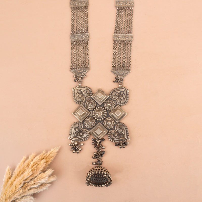 Tattva Statement Jhumki Drop Chain Cluster Necklace