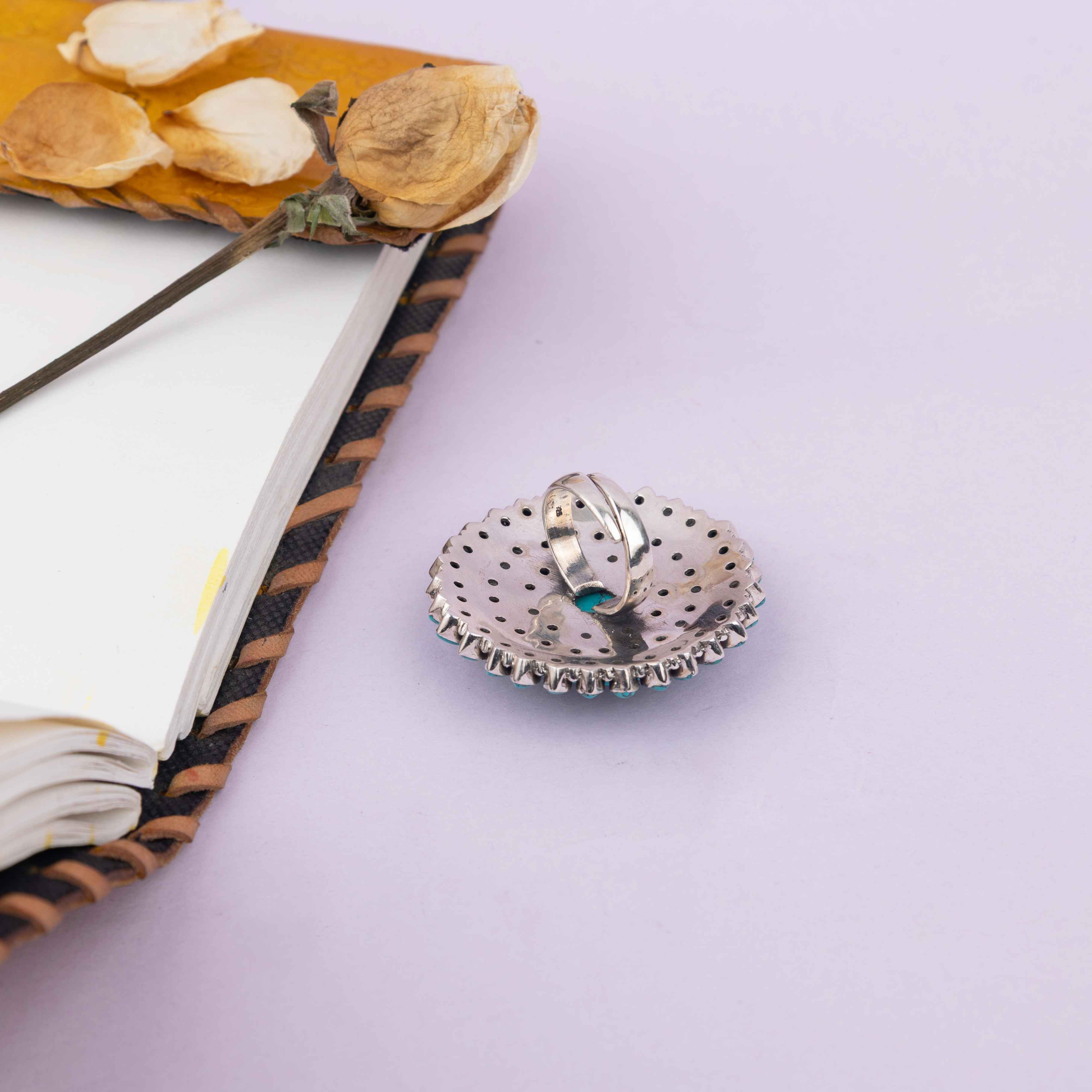 Tattva Turquoise Jadau Classic Ring