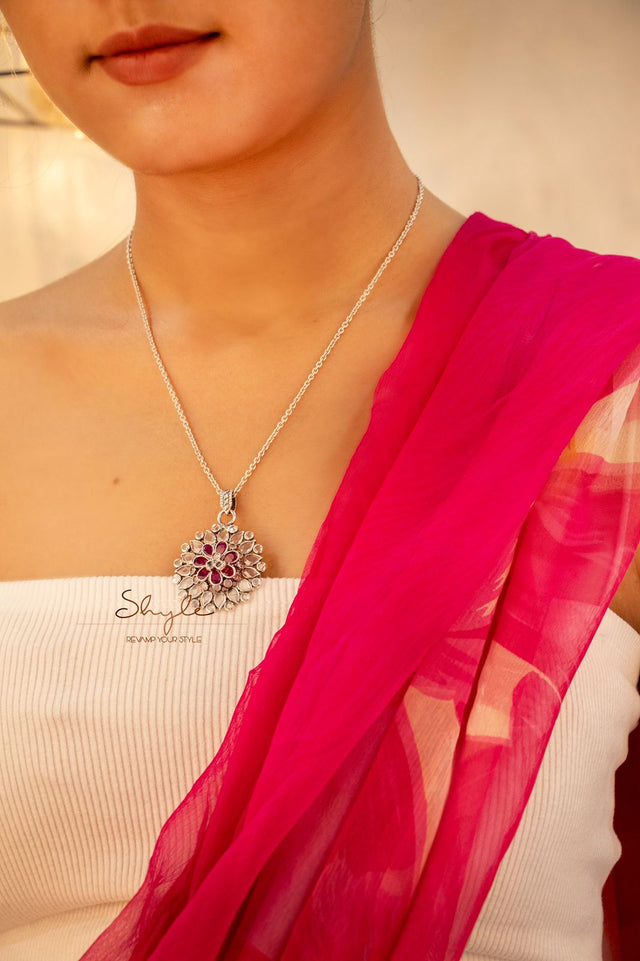 Essence Fine Scintillating Flower Pendant