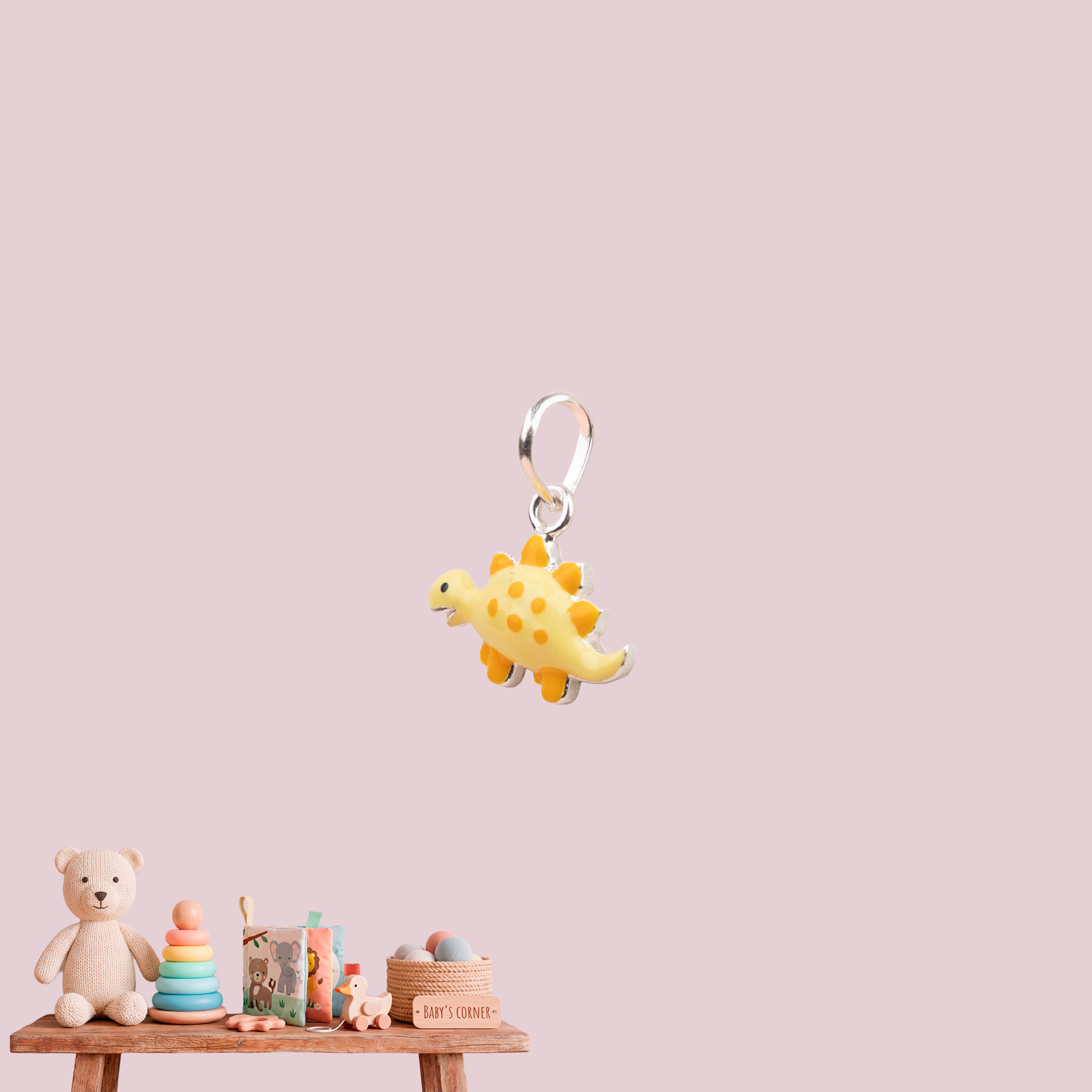 Yellow Dino Pendant
