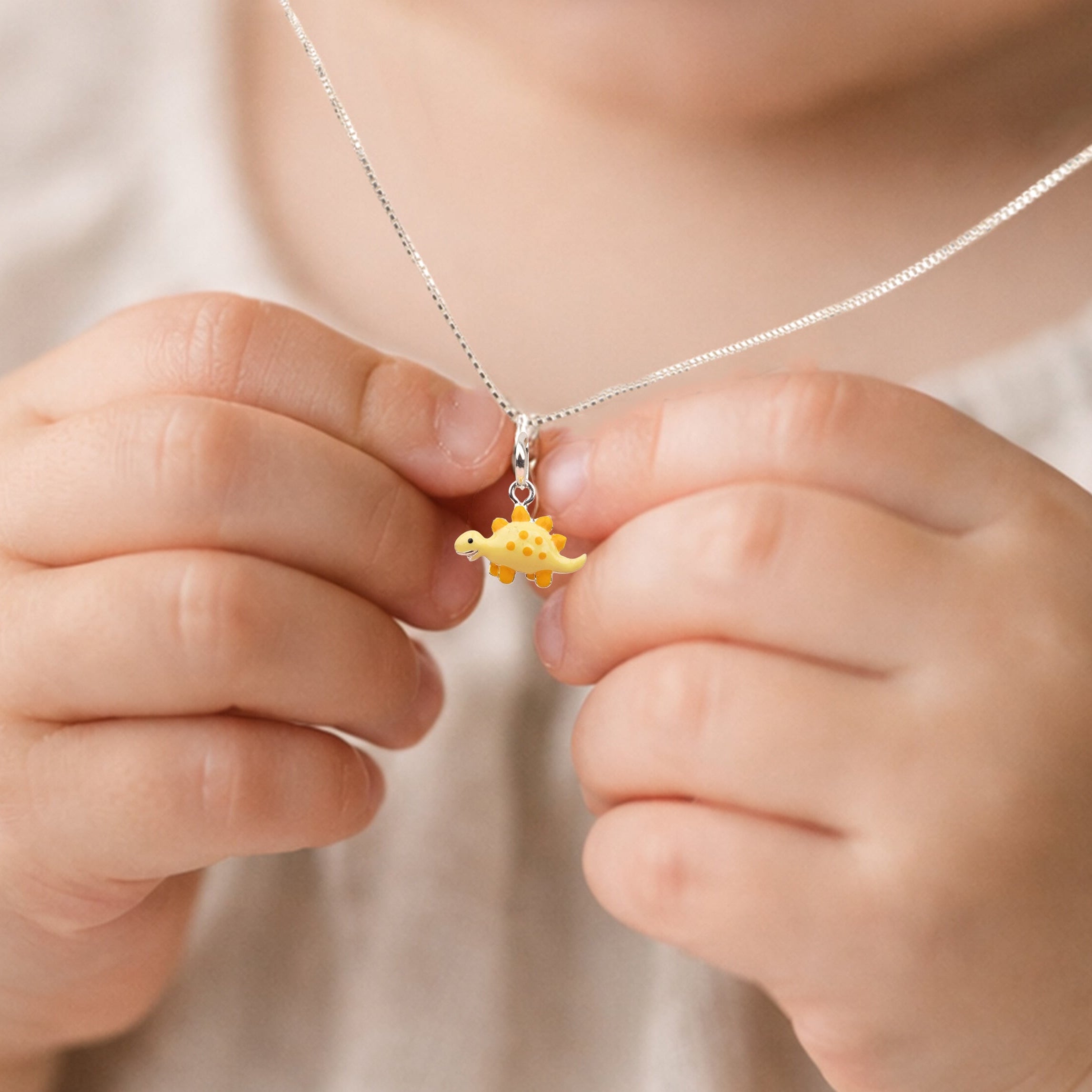 Yellow Dino Necklace