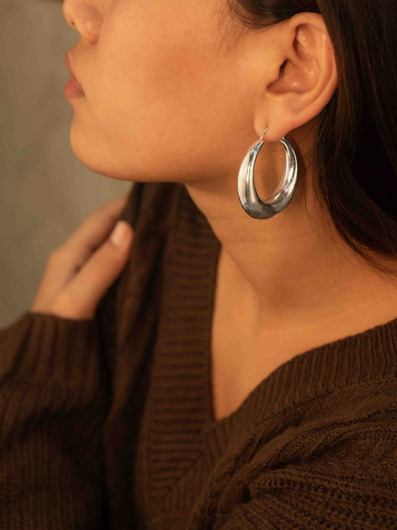 Adya Fine Large Timeless Hoops