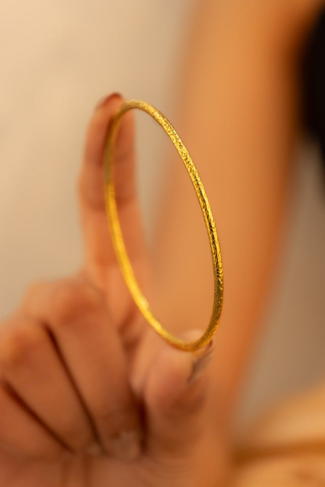 Adya Intricate Gold Plated Bangle