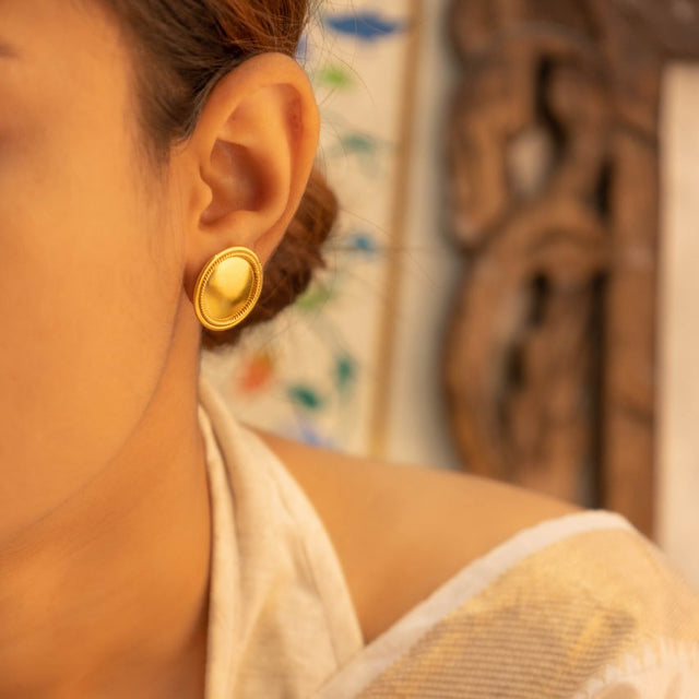 Adya Gold Tone Matte Versatile Studs