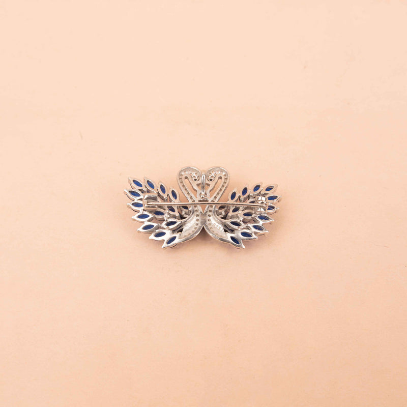 Adya Sculpted Swan Brooch Cum Pendant