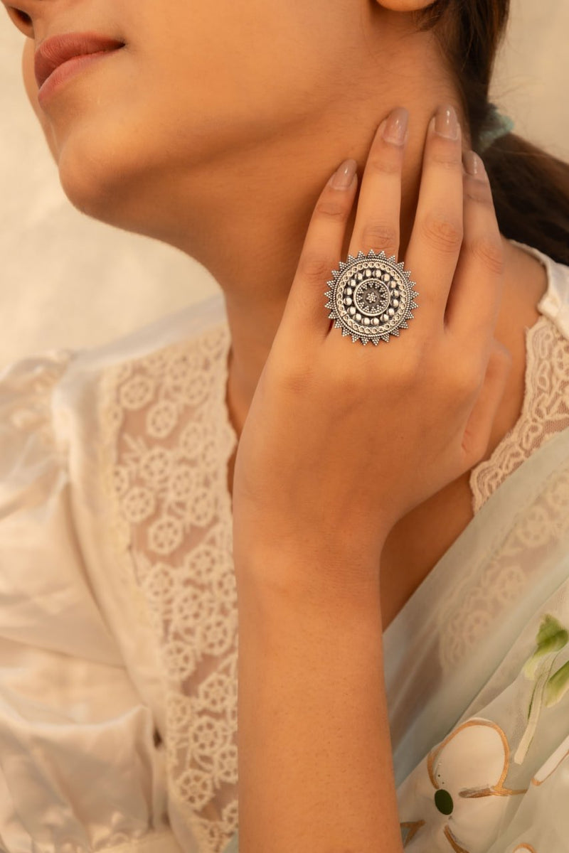 Adya Intricate Chakra Ring
