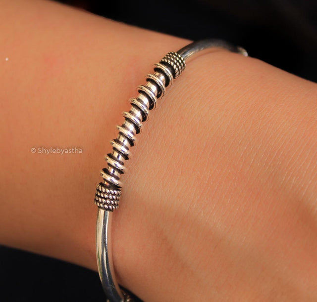 Butterfly Half Bangle and Chain Charm Bracelet
