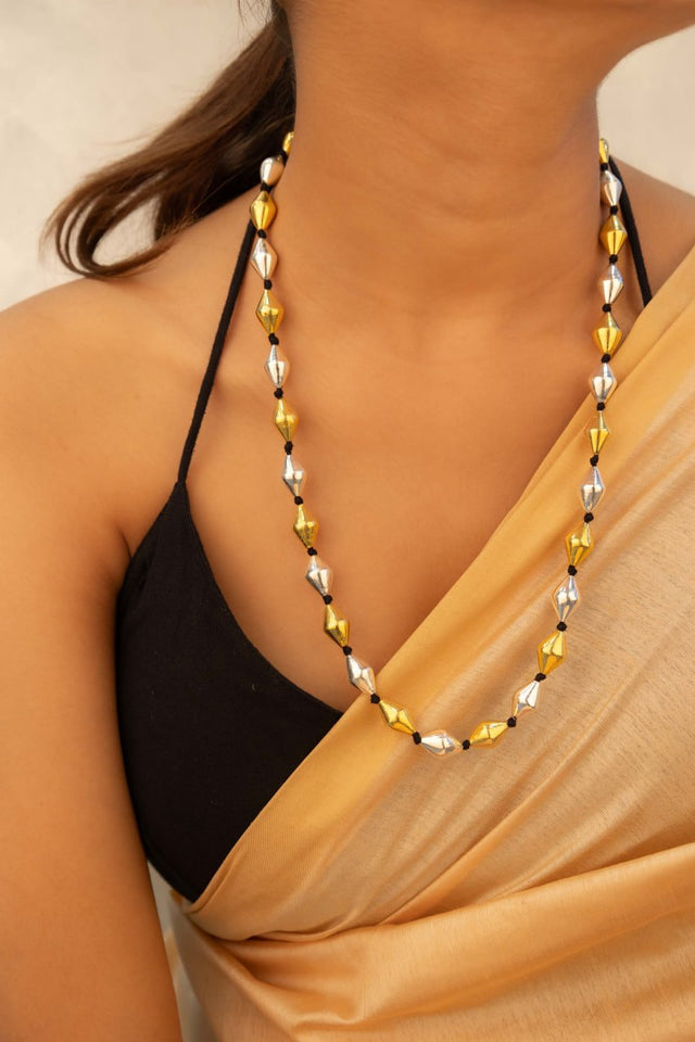 Mizoya Alternate Dual Tone Dholki Mala