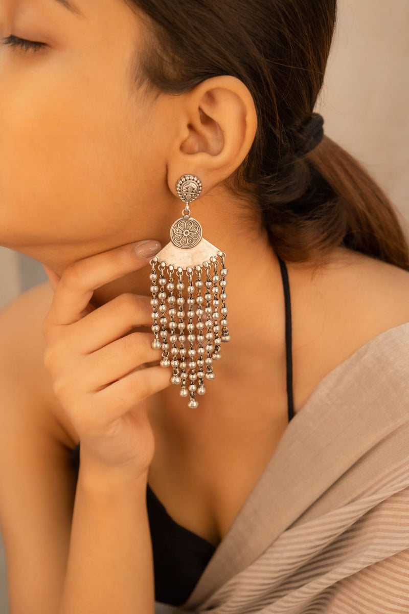 Mizoya Ball Drop Cluster Statement Earring