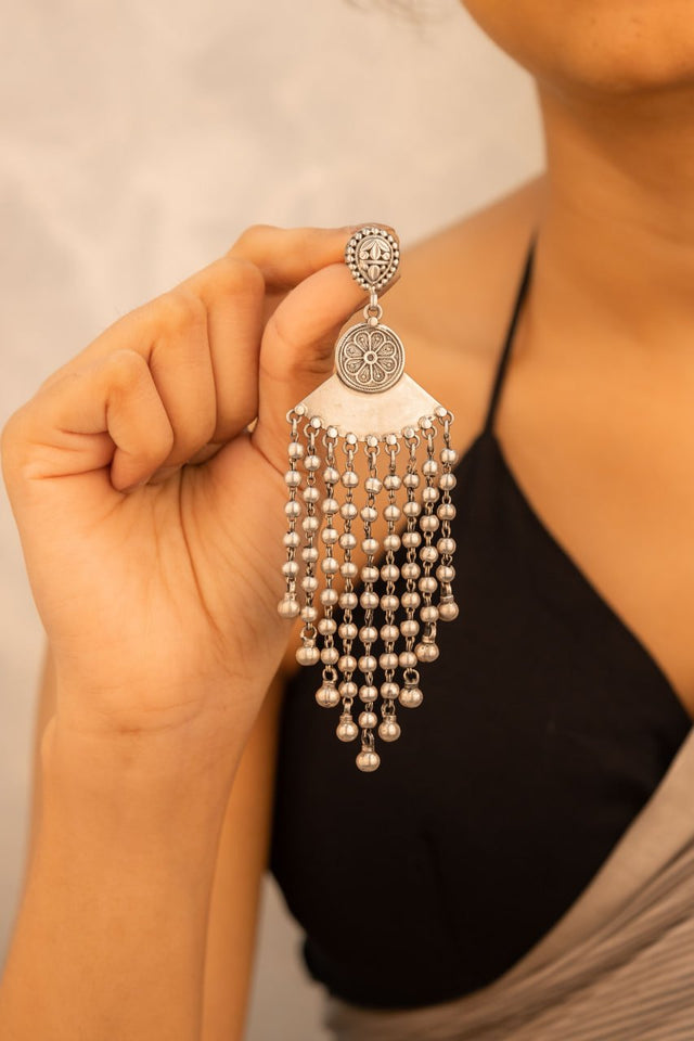 Mizoya Ball Drop Cluster Statement Earring