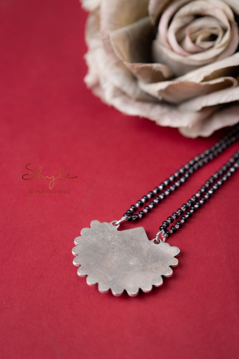 92.5 sterling silver Mizoya Chandra Embossed Versatile Mangalsutra, view 5