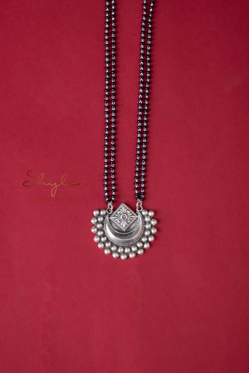 92.5 sterling silver Mizoya Chandra Embossed Versatile Mangalsutra, view 4