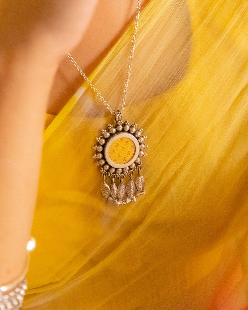 Mizoya Fish Drop Handpainted Necklace