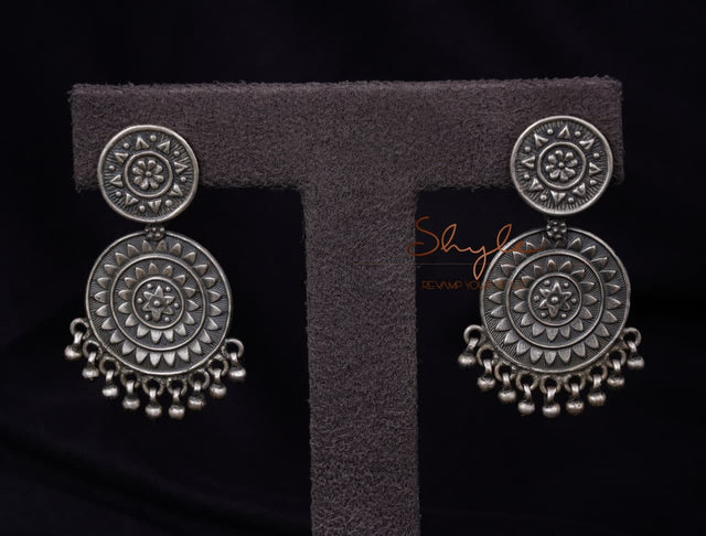 Mizoya Intricate Concentric Layered Earrings